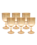 R745007-1 SET DE COPAS  RAYAS 6PZ 8.7 X 16.8 CM TRANSPARENTE