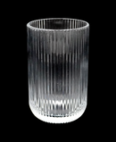 R745307-1 VIDRIO VASO ALTO RAYAS 8 X 12.5 CM TRANSPARENTE