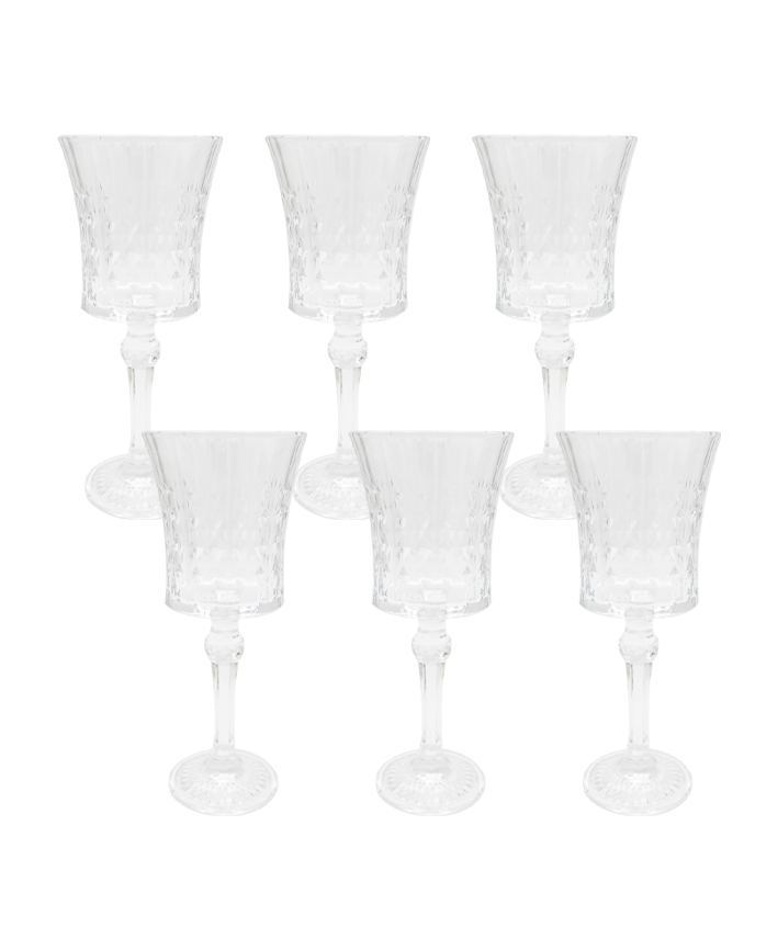 R745609 SET DE COPAS VINO RELIEVE 6PZ 300ML 8X20CM
