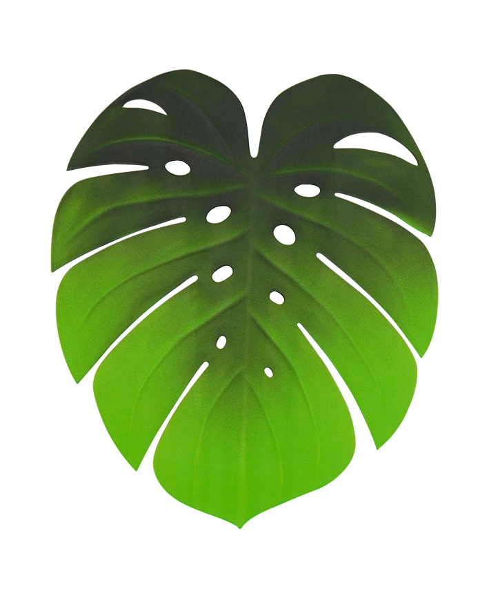 R747004-1 MANTEL IND MONSTERA VERDE 45CM