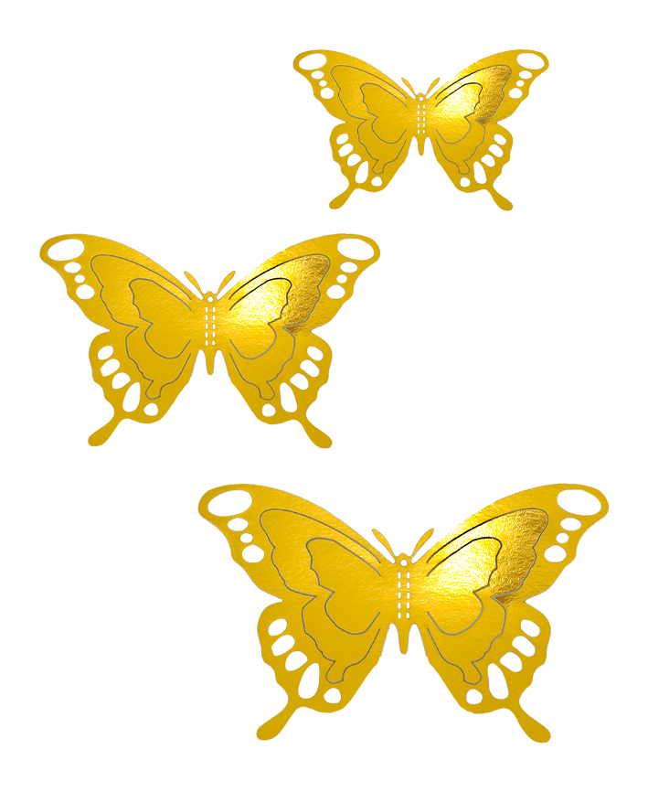 R923101 MARIPOSAS PAPEL OVALOS 12PZS