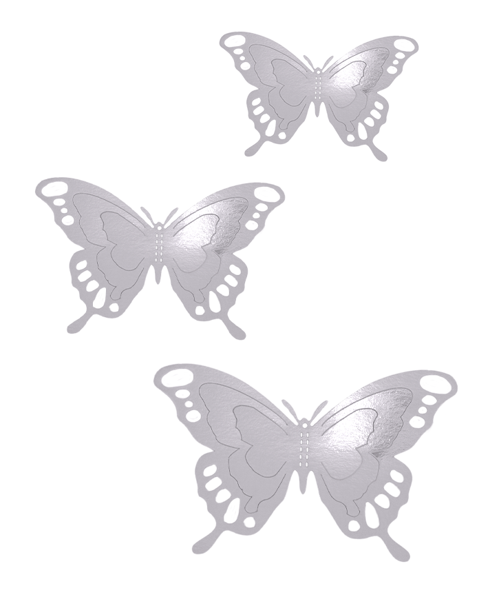 R923101 MARIPOSAS PAPEL OVALOS 12PZS