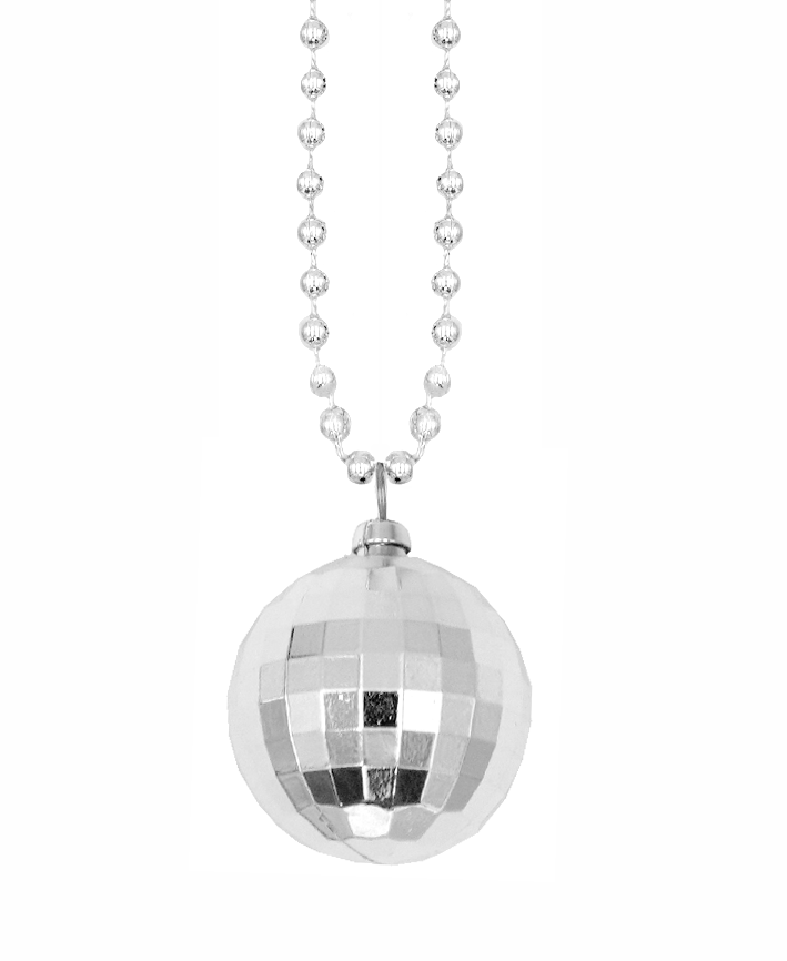 R924003-1 COLLAR BOLA DISCO 2PZ PLATA