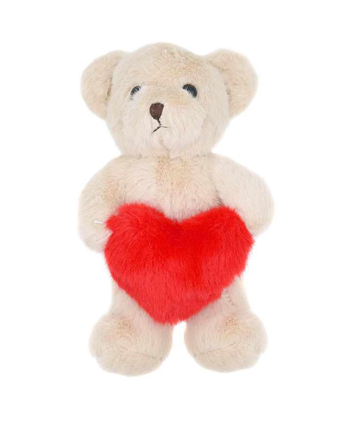 R942002-1 OSO PELUCHE CORAZON FINO 22CM CAFÉ