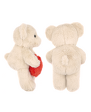 R942002-1 OSO PELUCHE CORAZON FINO 22CM CAFÉ