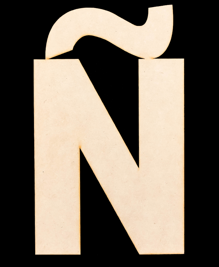 R415002 FIGURA MADERA LETRA 20 CM X 3 MM