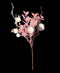 R103051 NAVIDAD PICK ROSA CON BLANCO 20 CM