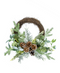 R105501-1 NAVIDAD CORONA FOLLAJE  39 CM W