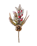 R106005 NAVIDAD PICK PIÑA CAFÉ 27 CM