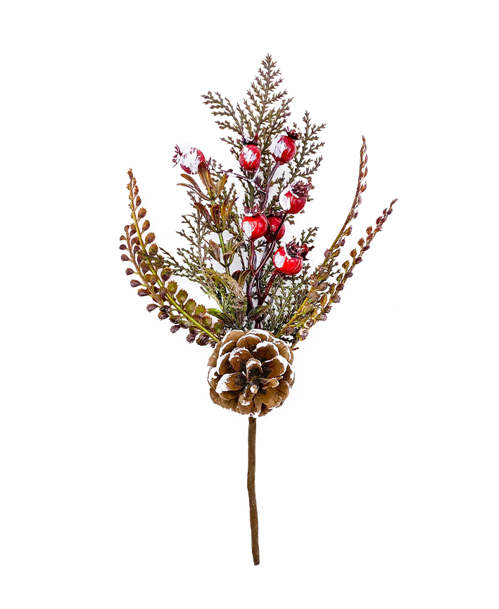 R106005 NAVIDAD PICK PIÑA CAFÉ 27 CM