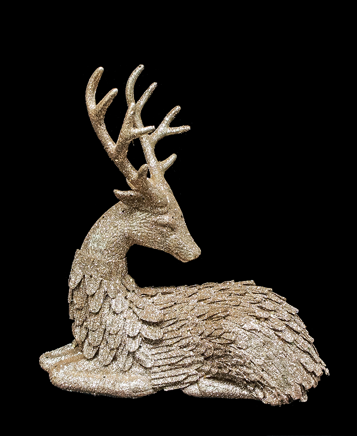 R109012 NAVIDAD RENO MET SENTADO 21 x 14 x 22 cm PZA