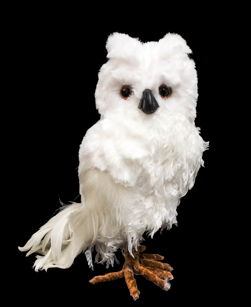 R109023-1 NAVIDAD BUHO BLANCO 13 X 22 CM