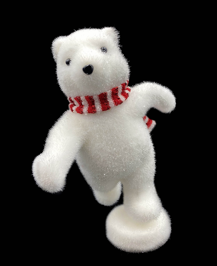 R109201 NAVIDAD OSO PATINANDO 20X27CM