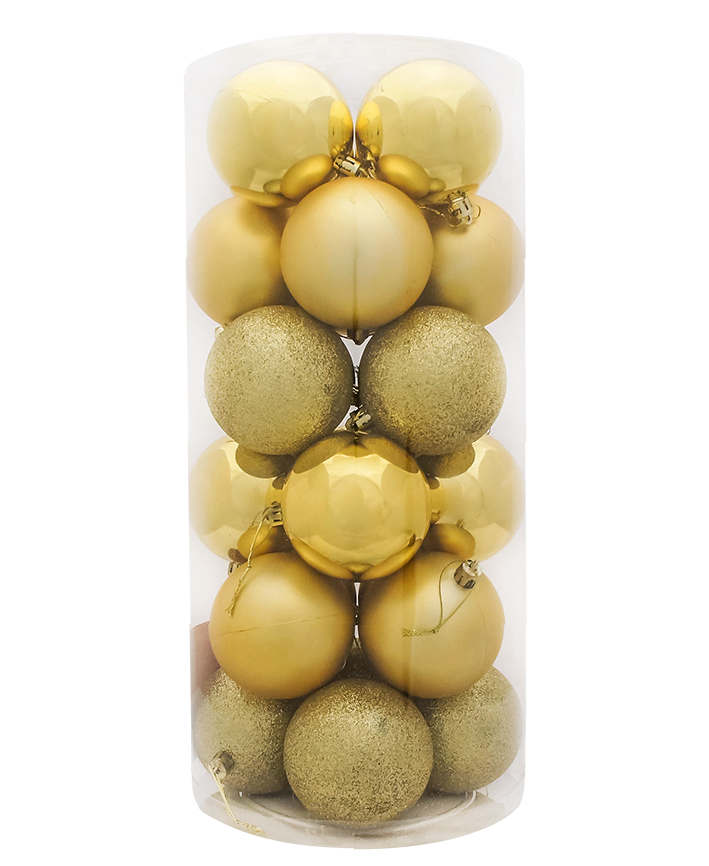 R111201 NAVIDAD ESFERA 8 CMS LISA PAQ C/24 PZAS