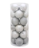 R111201 NAVIDAD ESFERA 8 CMS LISA PAQ C/24 PZAS