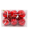 R111209-2 NAV ESFERA 8CM DISEÑOS PAQ C/12 PZS ROJO