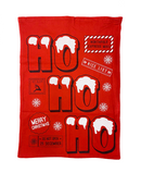 R125103 NAVIDAD SACO FRANELA HO HO HO 46 X 67 CM