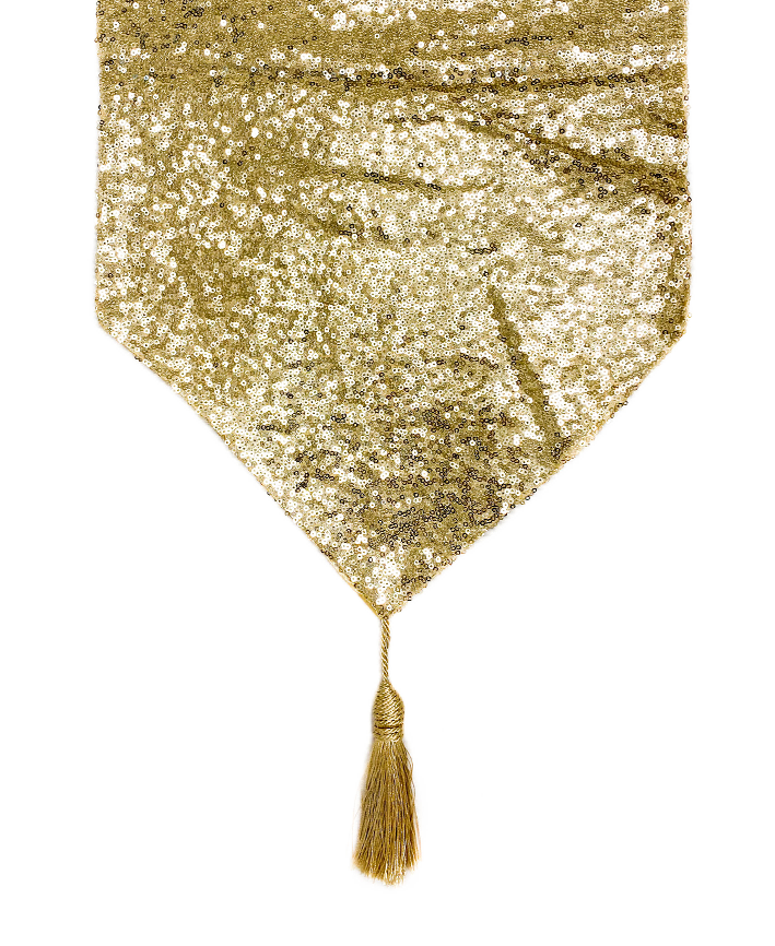 R128011-1 NAVIDAD CAMINO DE MESA LENTEJUELA 180X33 CM