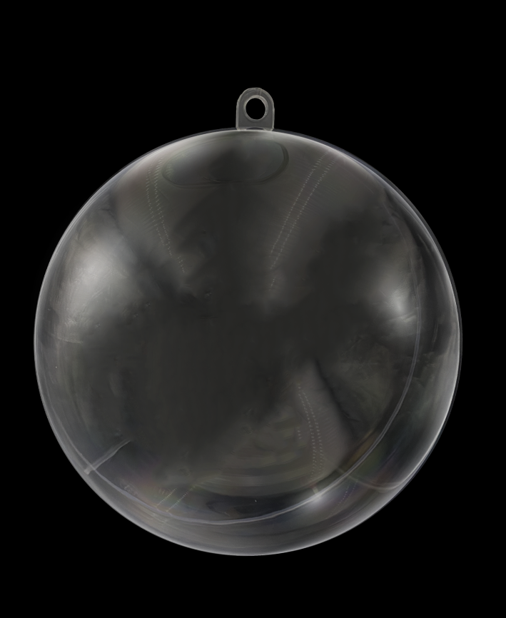 R130003 NAVIDAD ESFERA TRANSPARENTE 20 CM 1 pieza