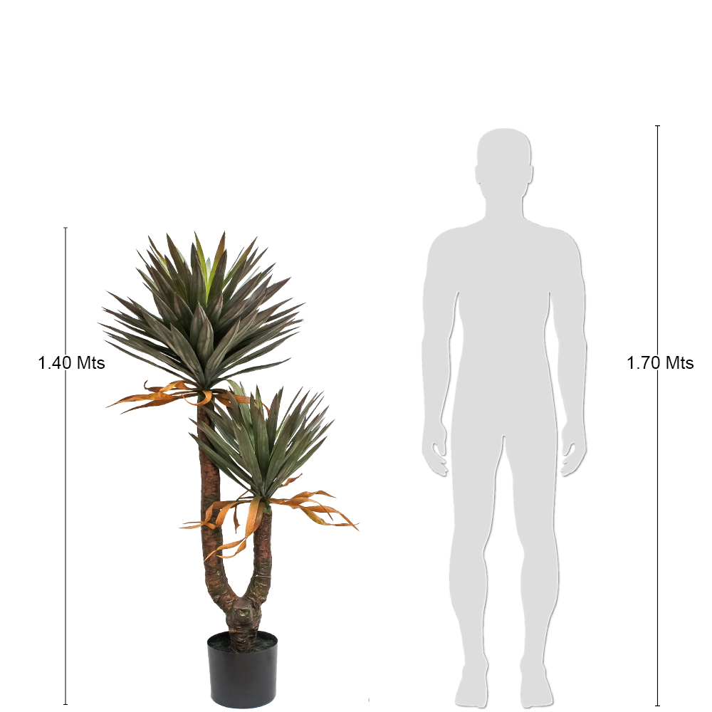 R201068 PLANTA ARTIFICIAL YUCCA GLORIOSA X2 1.40 MTS