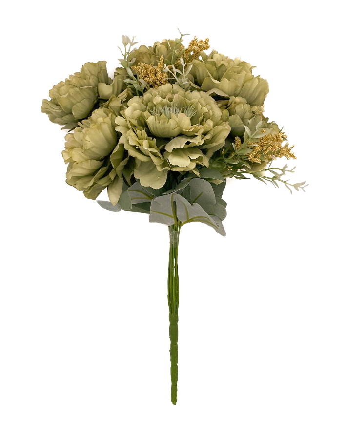 R205205-1 RAMO CRISANTEMO 45 CM VERDE