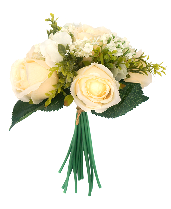 R225016 BOUQUET ROSA GYPSO 30CM