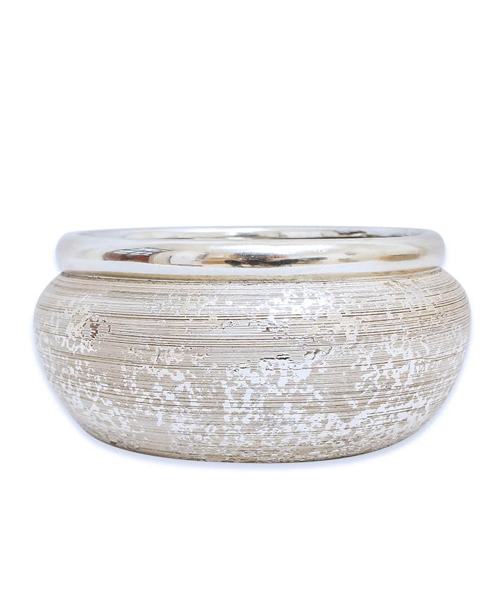 R303026 CERAMICA FLORERO REDONDO CRAQUELADO 20 X 9 CMS