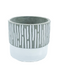 R303057 CERAMICA FLORERO RAYAS VERT 13X11CM