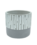 R303057 CERAMICA FLORERO RAYAS VERT 13X11CM