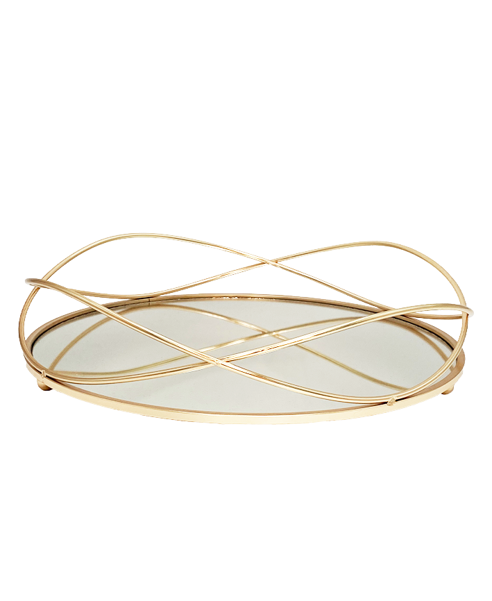R304302 CHAROLA ONDAS GRANDE ORO 35 CM