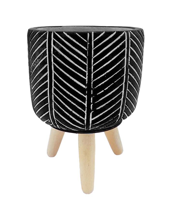 R307213 CERAMICA CON PATAS NEGRA 17 CM