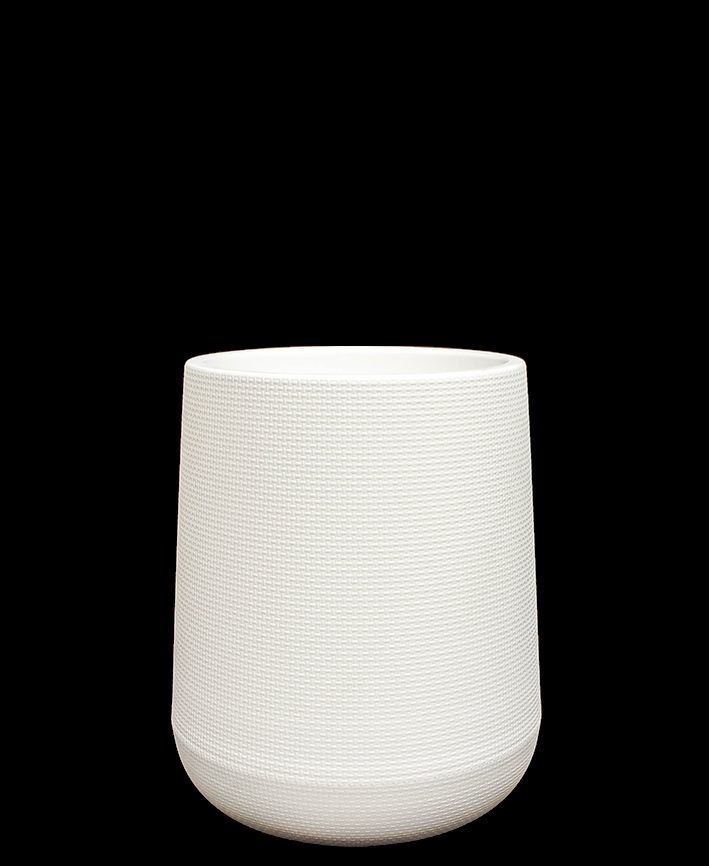 R310301-1 MACETA PLASTICO TEJIDO BLANCA 36 X 48 CM