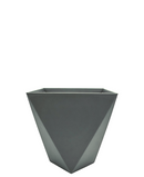 R310305-2 MACETA PLASTICO TRIANGULO GRIS 32 X 34 CM