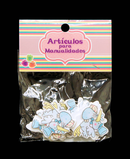R407002 FIGURA DE MADERA BABY SHOWER C/10PZAS AZUL