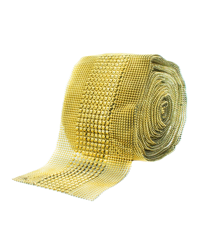 R408011 MALLA PIEDRA PLASTICA PERLA CHICA Y GRANDE 10 YDS