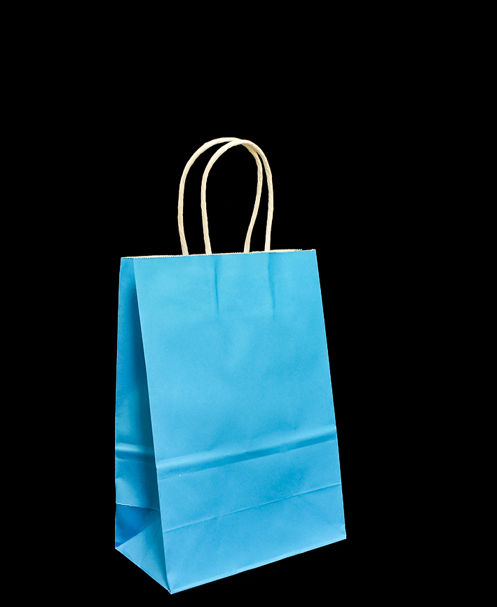 R418002 BOLSA DE PAPEL CON ASA  15 X 21 CM 5 PZAS