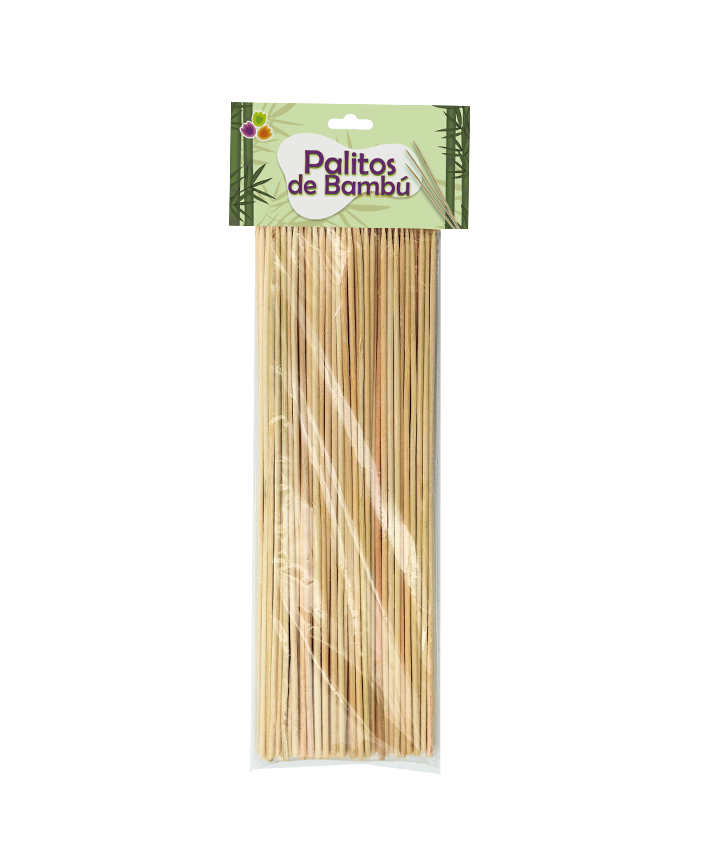 R422003 PALITO BROCHETA BAMBU 25 CM 100 PZAS