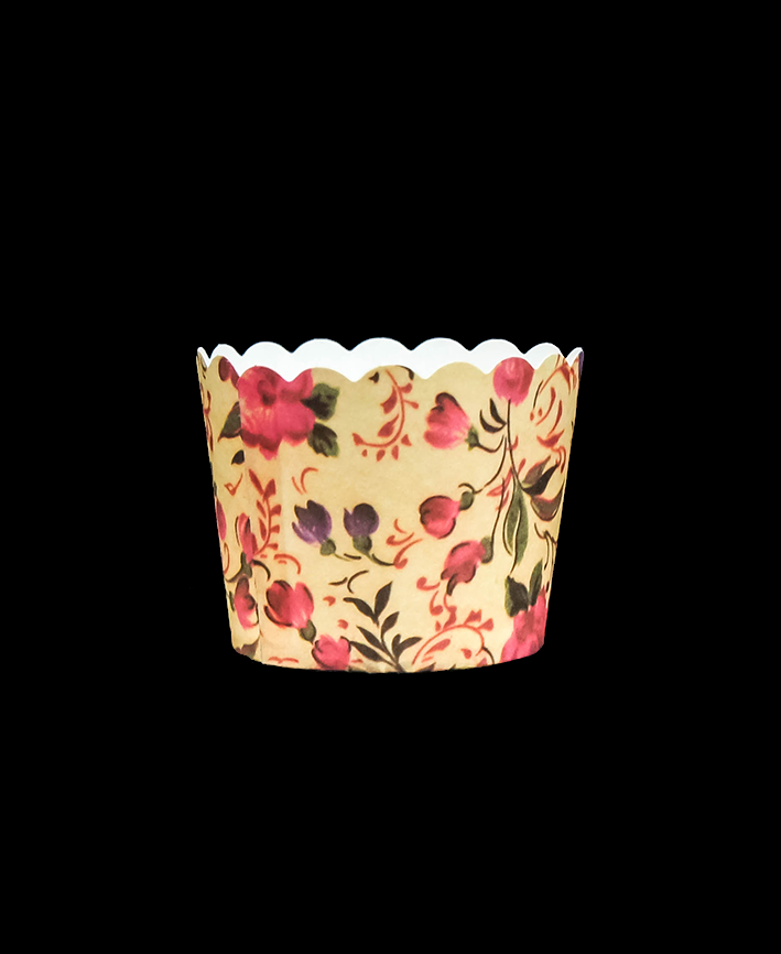 R502019 PORTA MUFFIN FLORES LAVANDA PAQ C/50 PZAS