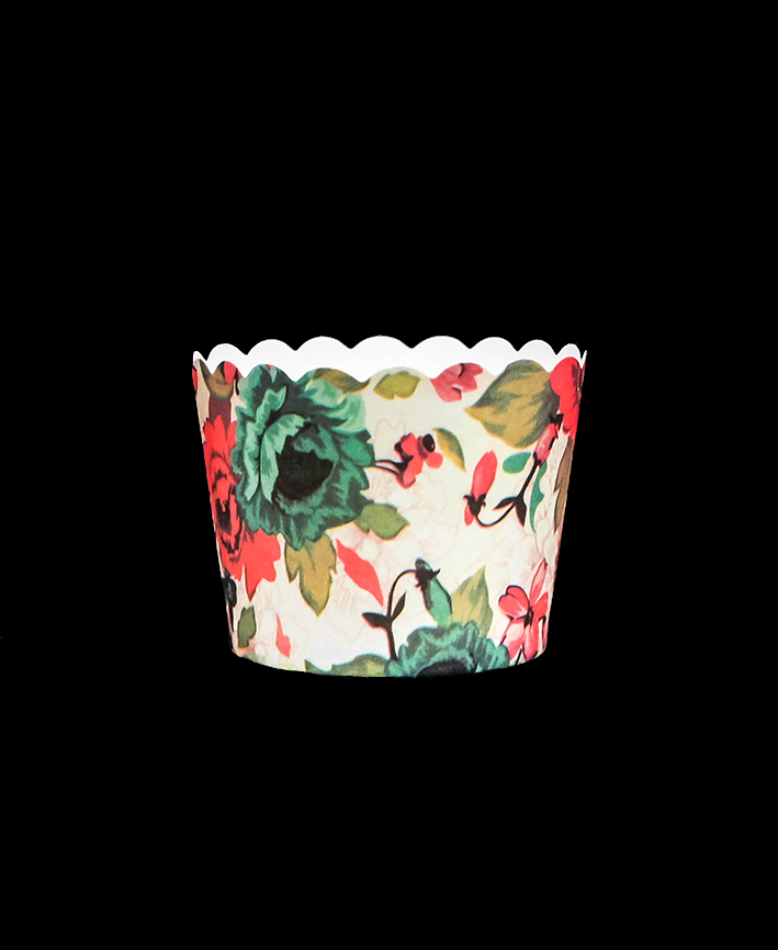 R502020 PORTA MUFFIN FLORES CRISANTEMO PAQ C/50 PZAS
