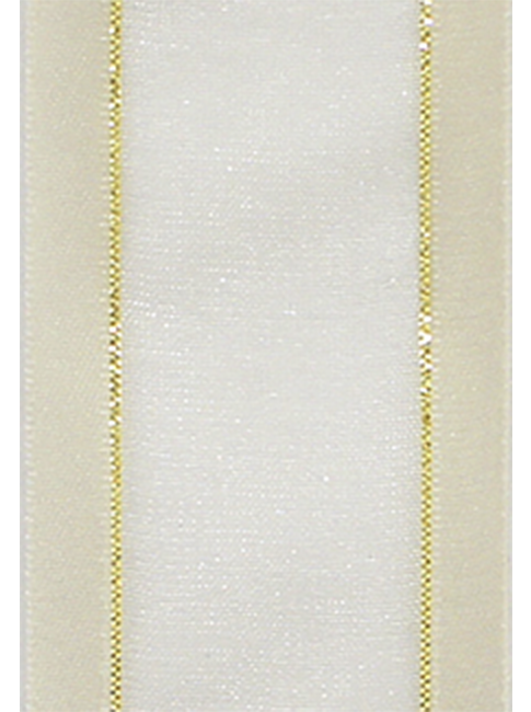 R603001-1-1/2 LISTON ORGANZA/SATIN/ORO 20 YDS