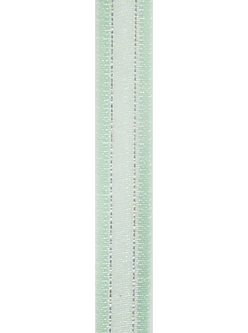 R603002-3/8'' LISTON ORGANZA/SATIN/PLATA 9.5MM 20Y