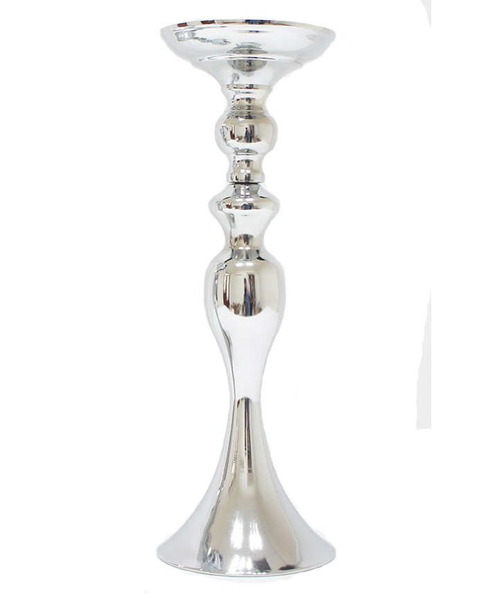 R707002 CANDELABRO METALICO CROMADO GRANDE 37CMS