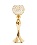 R707022 CANDELABRO CRISTALES 36CMS ORO