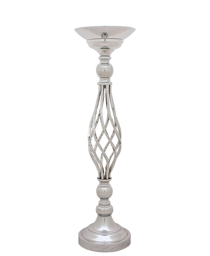 R707032 CANDELABRO ESPIRAL 53 CMS PLATA