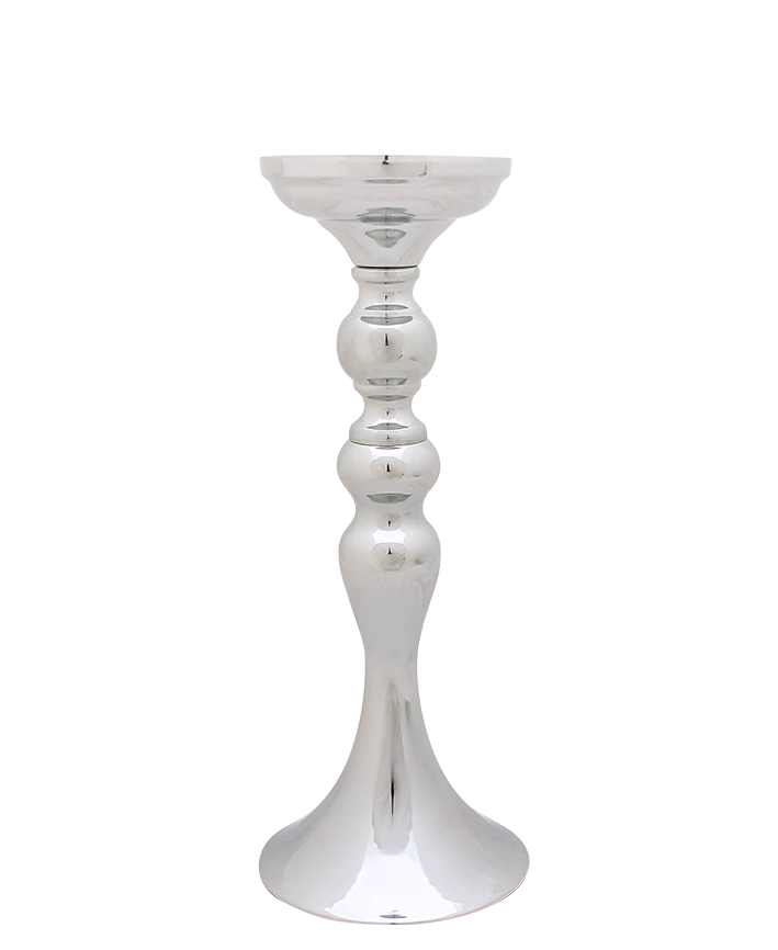 R707039 CANDELABRO CROMADO 28 CM   PLATA