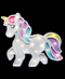R732005 FIGURA UNICORNIO COMPLETO C/LUZ 27 X 27 CM