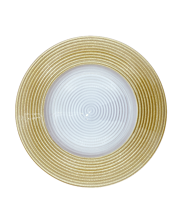 R733003-1 BAJO PLATO VIDRIO ORBITA ORO 33 CMS
