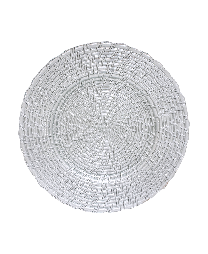 R733009-1 BAJO PLATO VIDRIO TEJIDO 33 CM