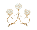 R735101 CANDELABRO CRISTALES TRIPLE ALTO 35 X 32 CM