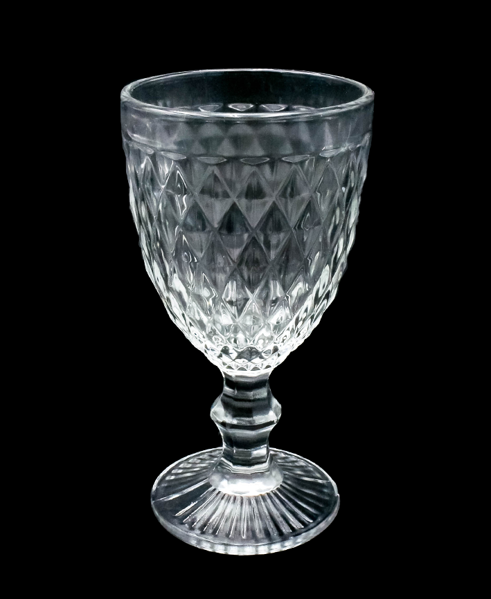 R745002 VIDRIO COPA 2 DIAMANTES 8.7 x 16.8 CM 300ML